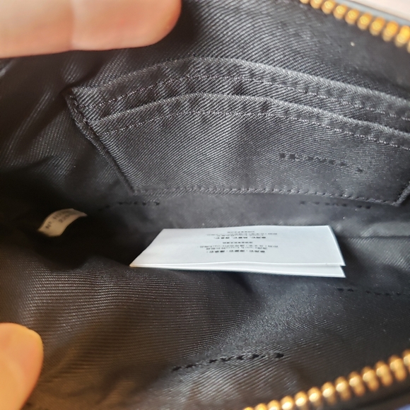 NWT Coach Logo Polished Pebble Leather Small Zip Top Wristlet - Picture 9 of 10